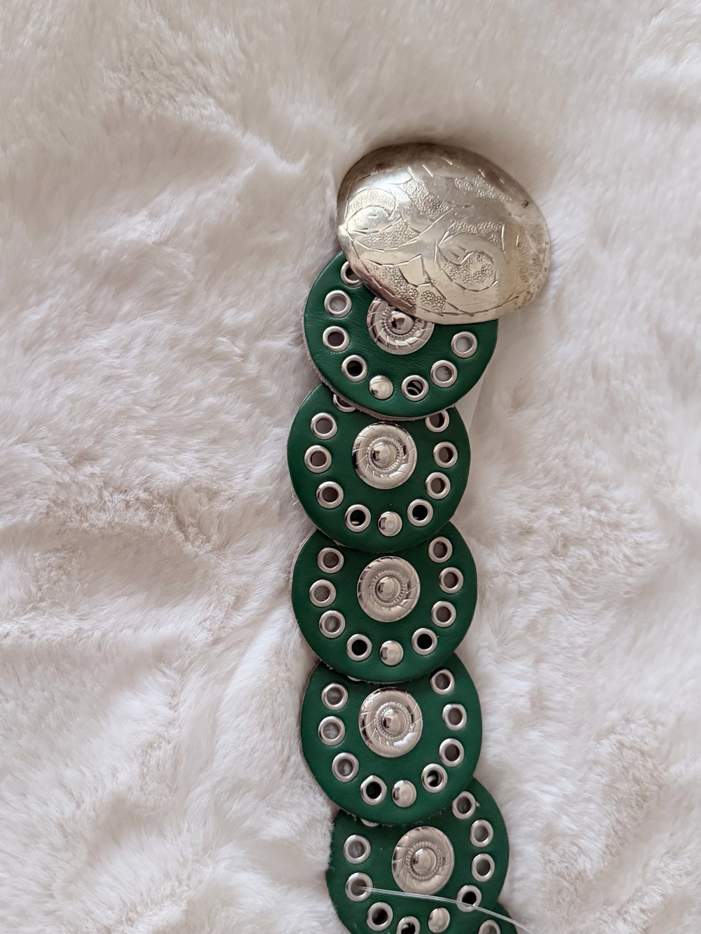 New Free People-Baby Follow Your Arrow Leather Belt-Emerald Green Accessories